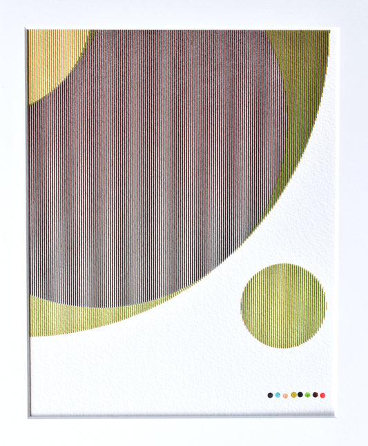 1/4 Circle Color Study 02 - 8"x10" Plot