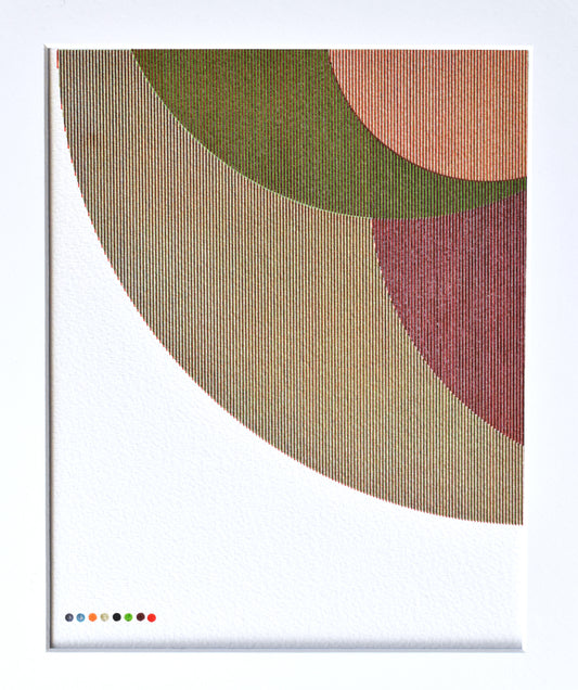 1/4 Circle Color Study 03 - 8"x10" Plot